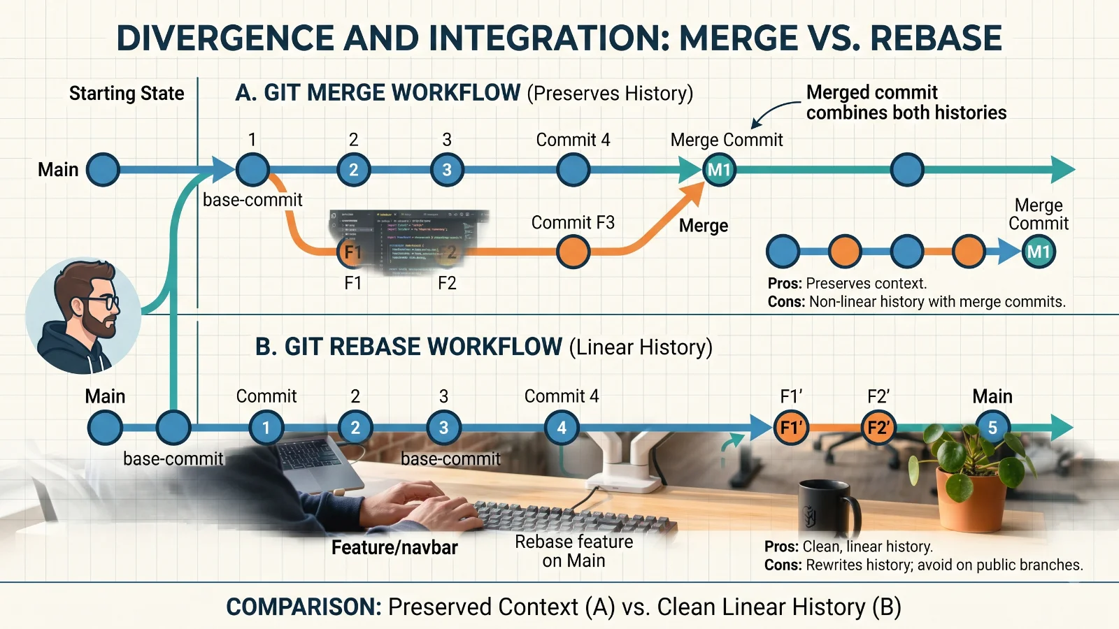 Git Merge vs Git Rebase: Understanding the Differences and Best Practices