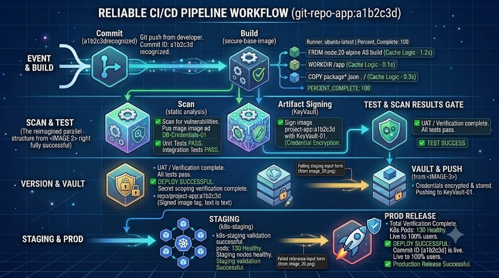 How a CI/CD Pipeline Works: Stages, Flow, and Examples