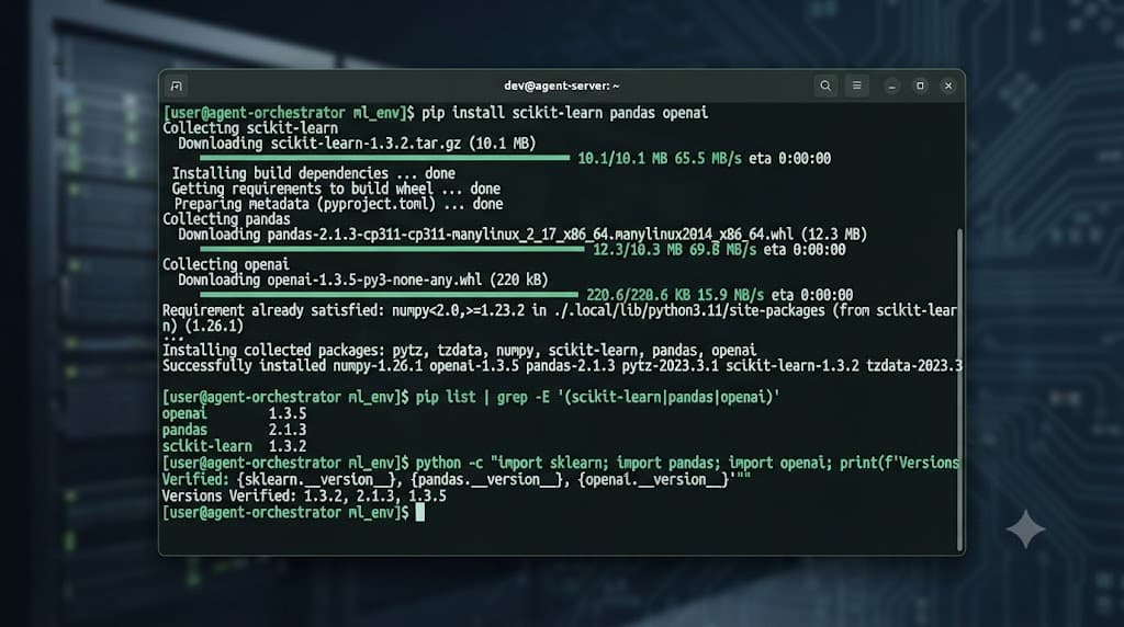 Terminal screenshot displaying successful hermes agent installation output